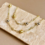 Coral | Gold Plated Long Necklace