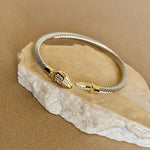 Bosira | White Gold Plated Bangle
