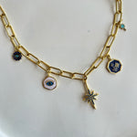 Glam Blue Radiance | Gold Plated Necklace