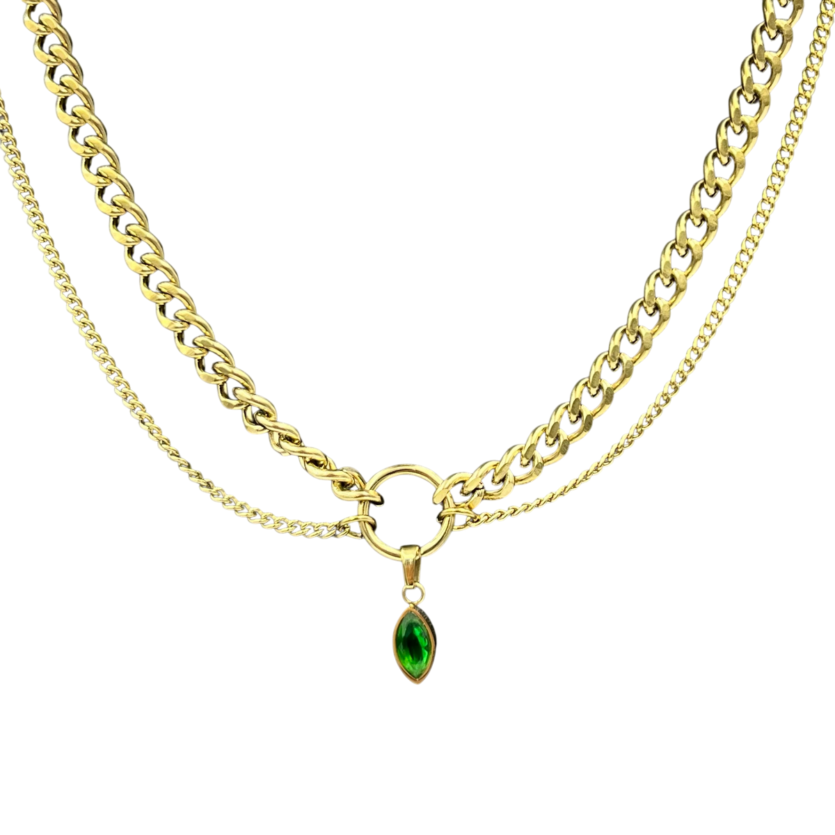 Allerya | Stainless Steel 18K Gold Plated Necklace