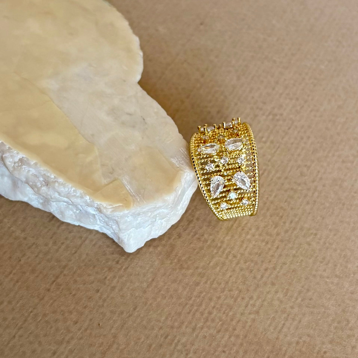 Yurane 02 | Gold Plated Ring
