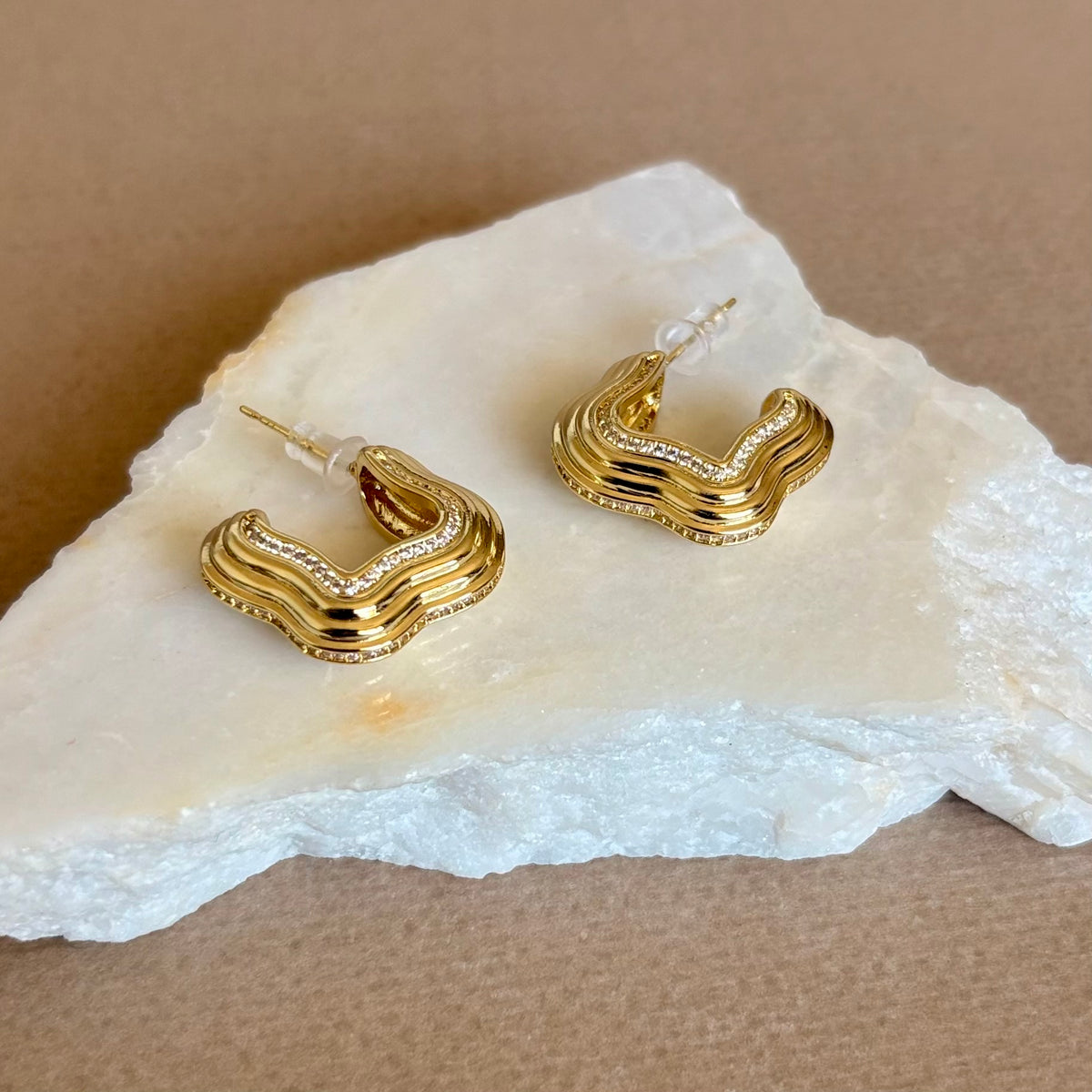 Ossaro | Gold Plated earrings