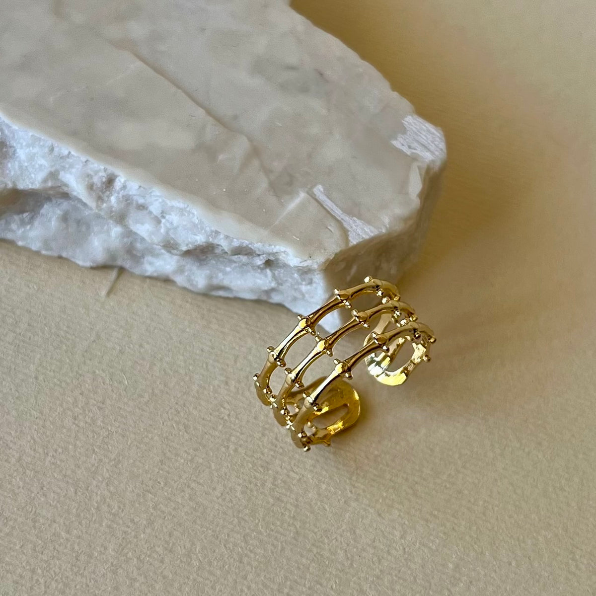 April | Gold Plated Ring