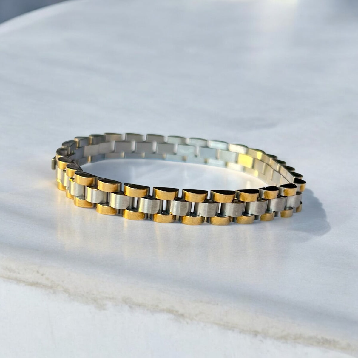 RLX 03 | White Gold Plated Bracelet