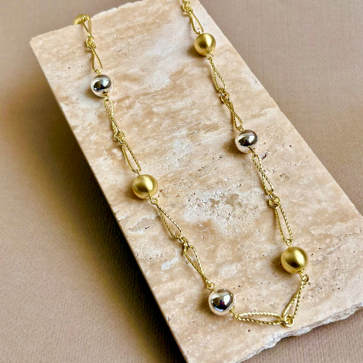 Coral | Gold Plated Long Necklace