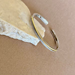 Dualara | Two-Tone Gold Plated Bangle