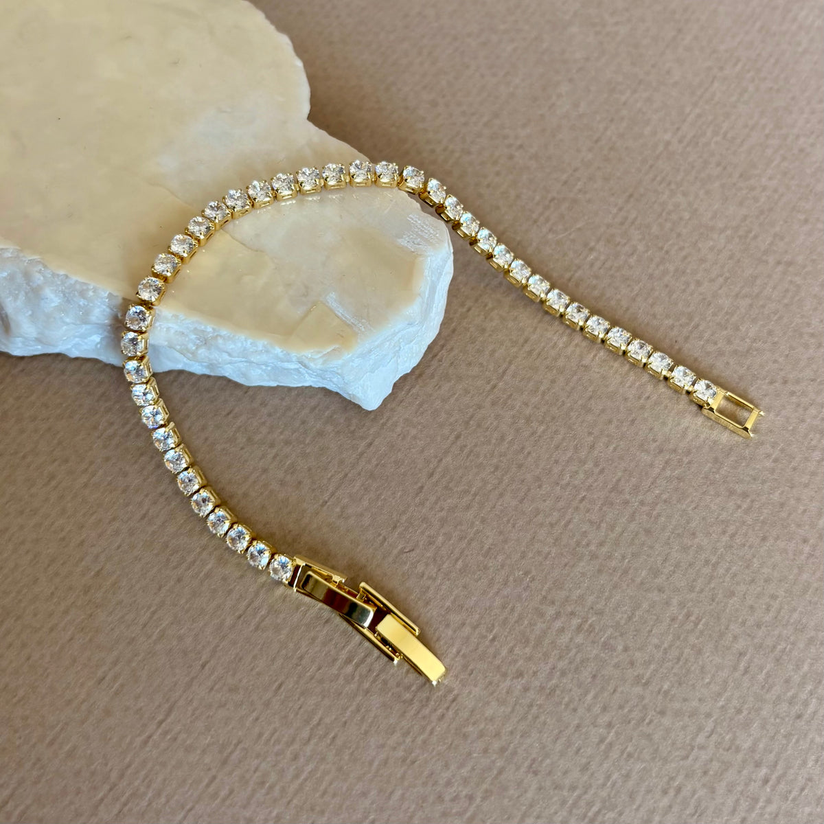 Glam's Tennis 04 | Gold Plated Bracelet