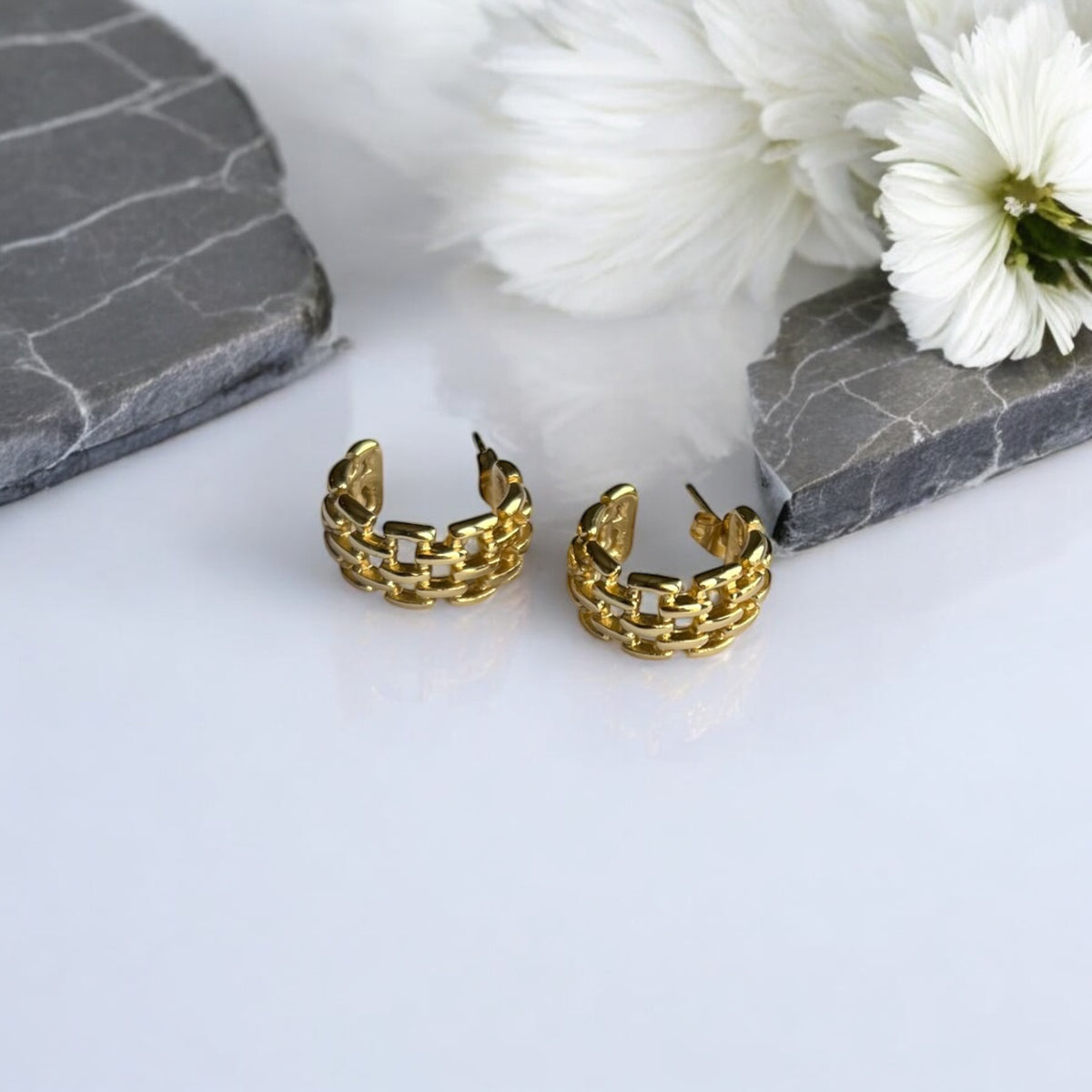 Pilar | Gold Plated Earrings